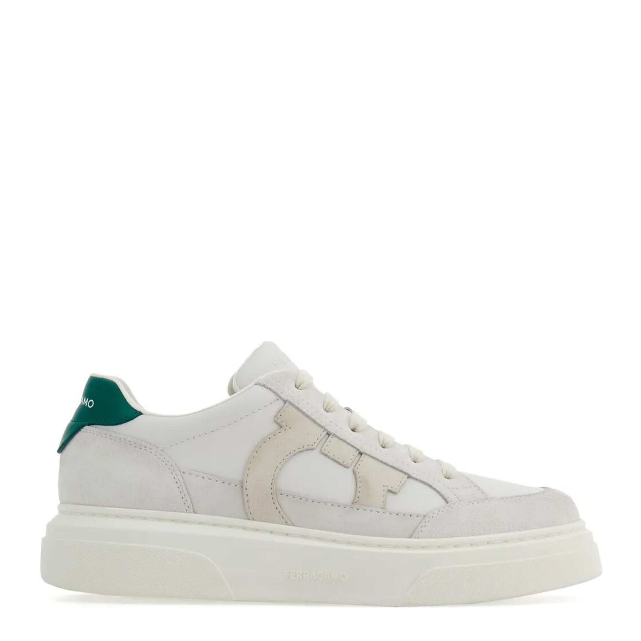 MAYFEYR - Ferragamo - Leather Sneakers With Gancini Patch - 0235880769881