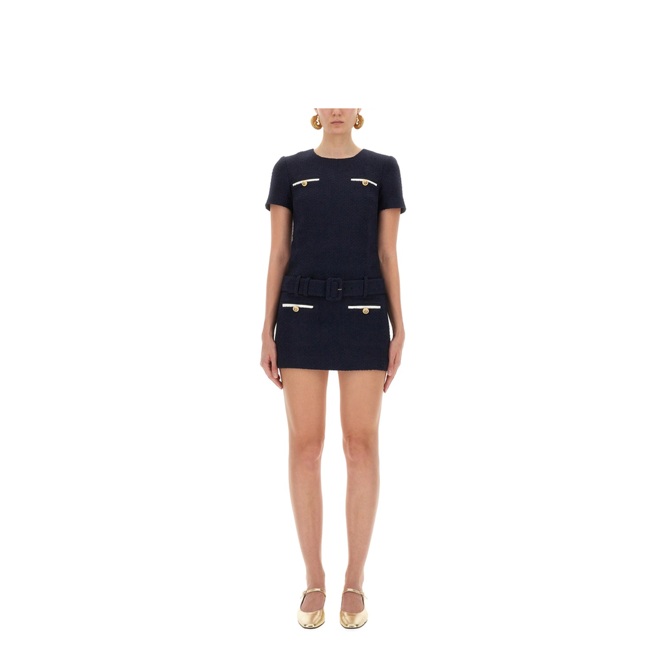 MAYFEYR - Self Portrait - Mini Boucle Dress - PF25034SBLBLUE