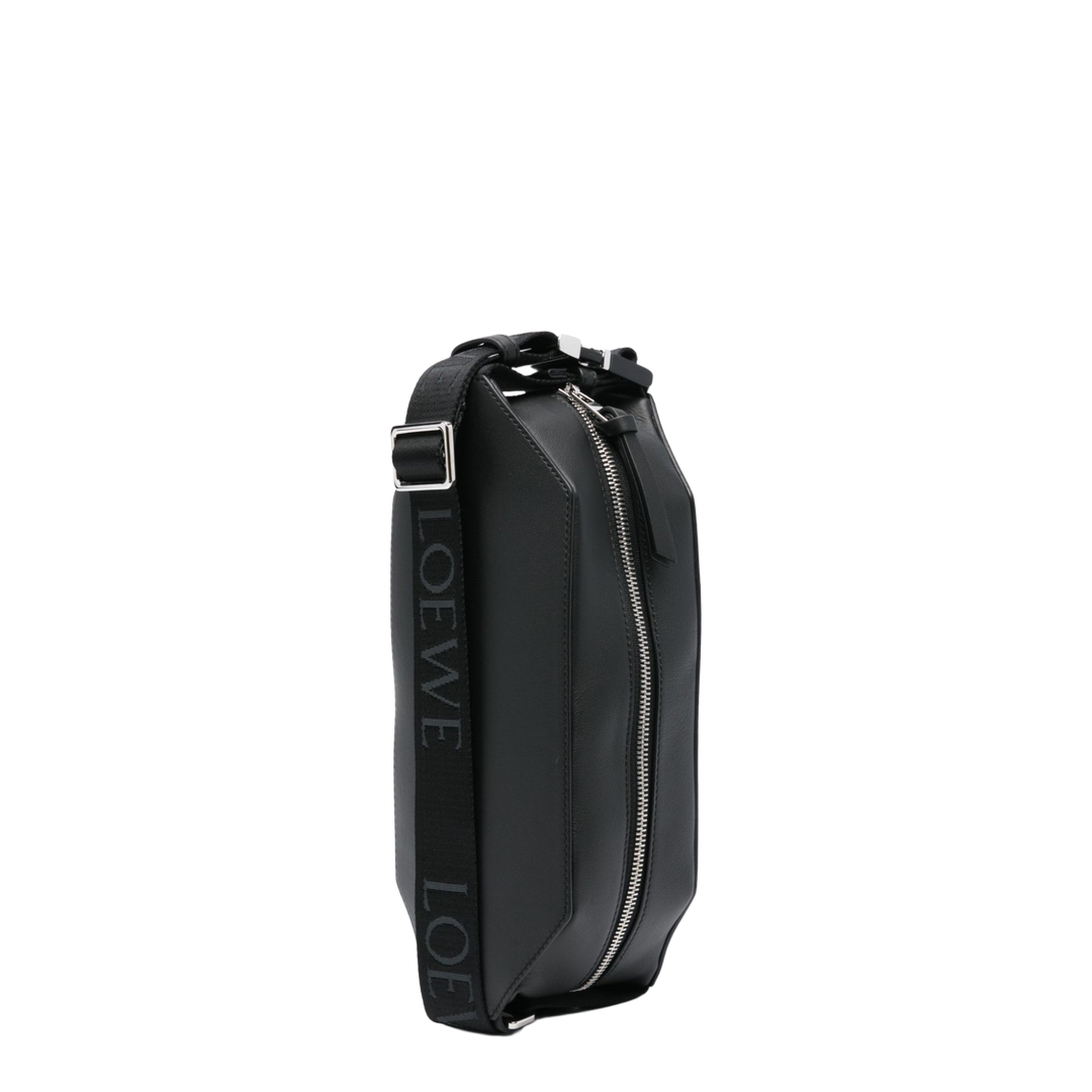 Convertible Leather Sling Bags - Black