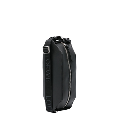 Convertible Leather Sling Bags - Black