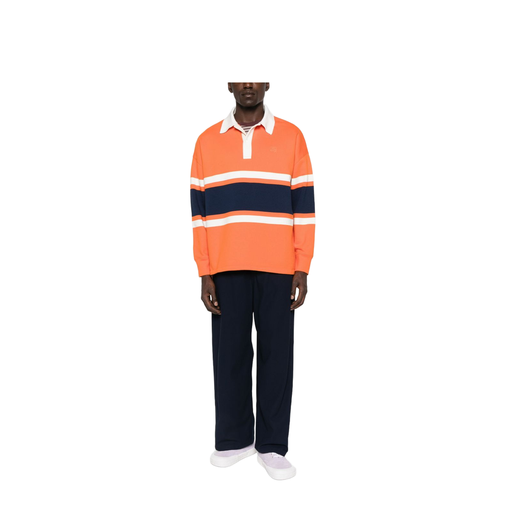 Orange Long-Sleeve Polo