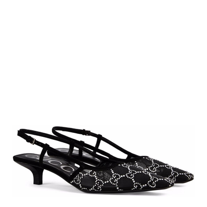 GG Crystal Slingback Pump