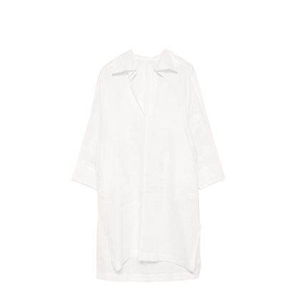 White Short Side Slits Top