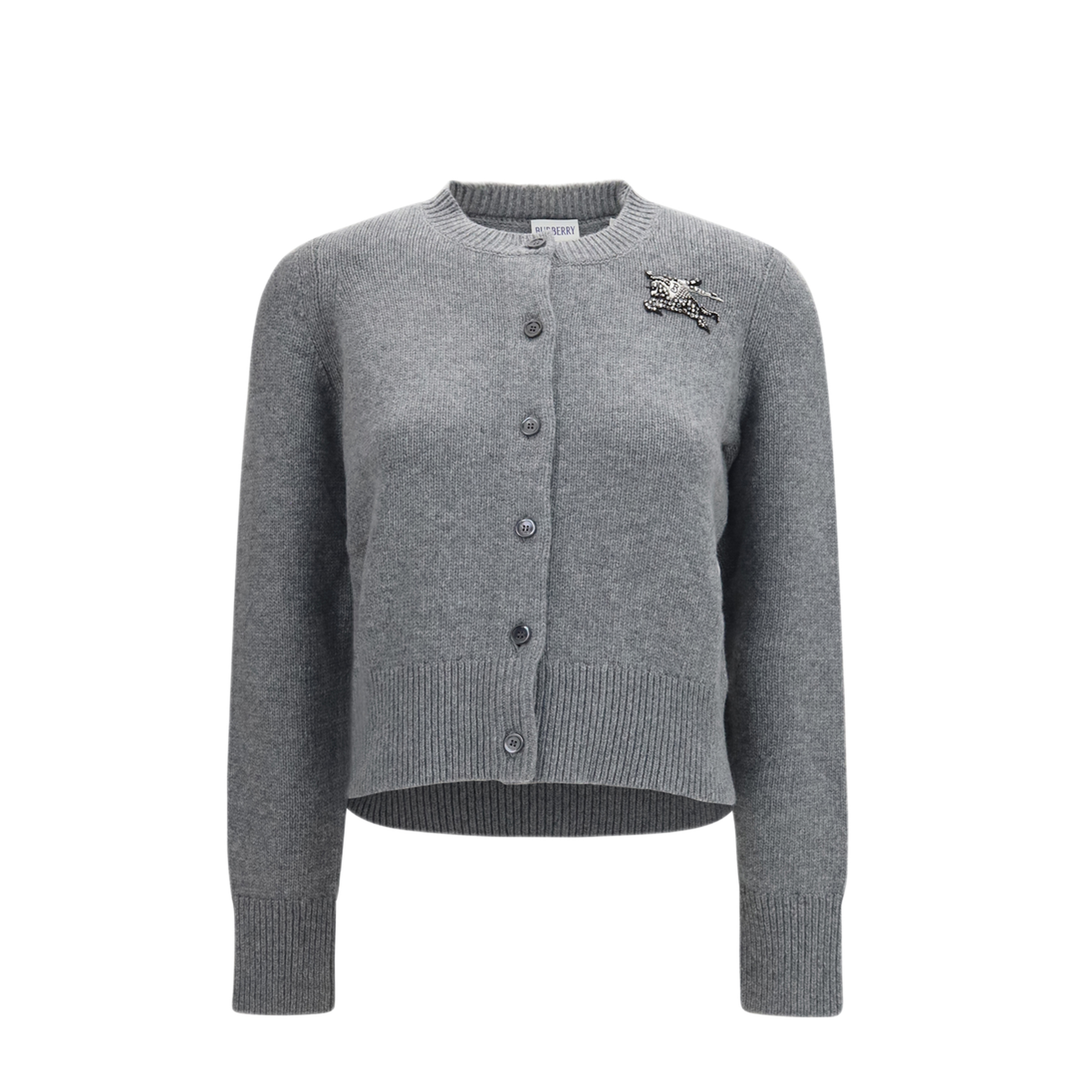 MAYFEYR - Burberry - Wool And Cashmere Equestrian Knight Logo Cardigan - 8132458