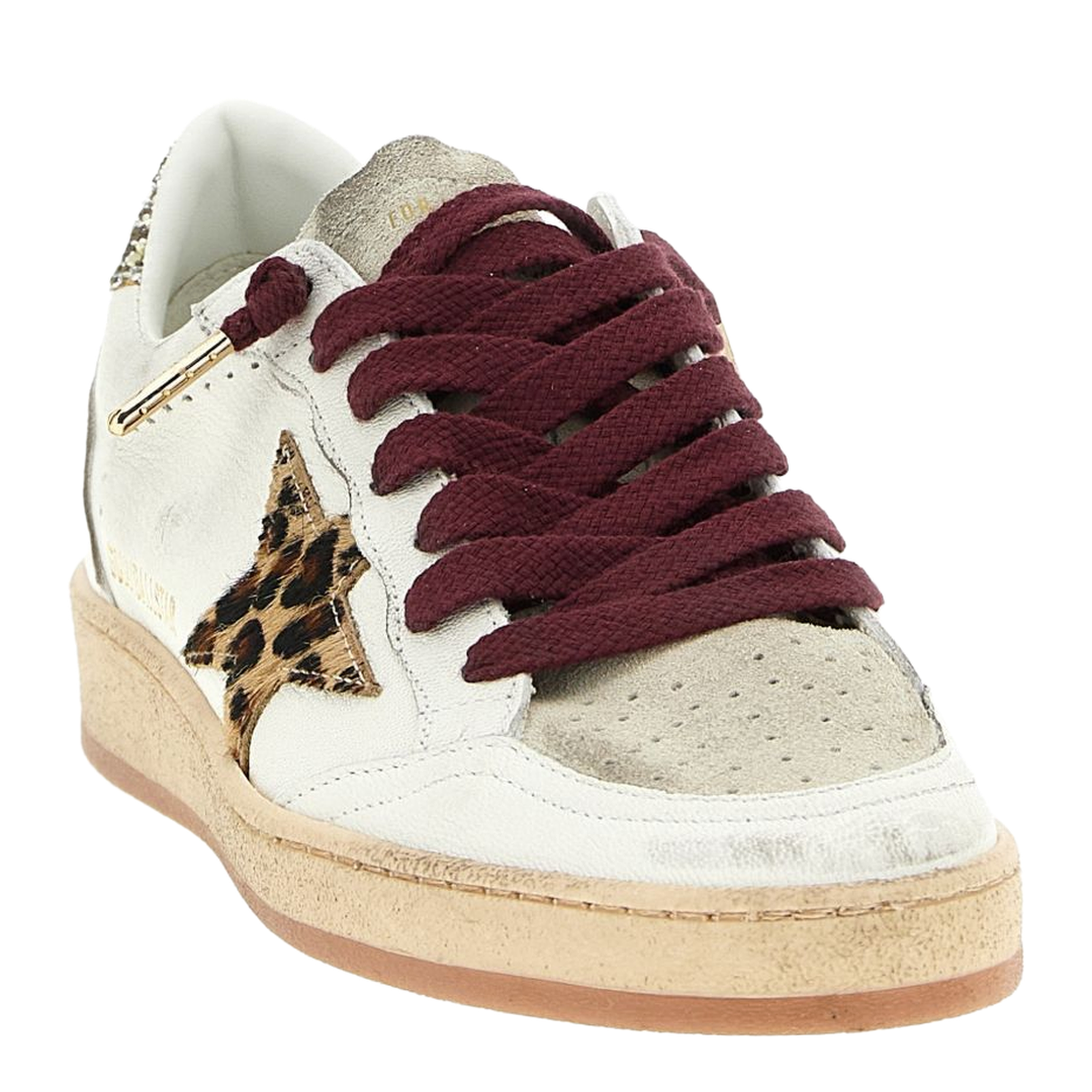 Ballstar Nappa Upper Toe and Spur Suede Tongue Horsy Star Glitter Heel