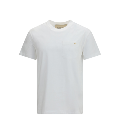 MAYFEYR - Valentino - Cotton T-Shirt With Vgold - 8V0MG10VBGR