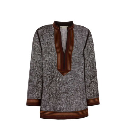 Brown Linen Blouse