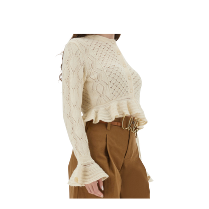 MAYFEYR - Chloè - Crochet Knit Cardigan - 25AMC01590107
