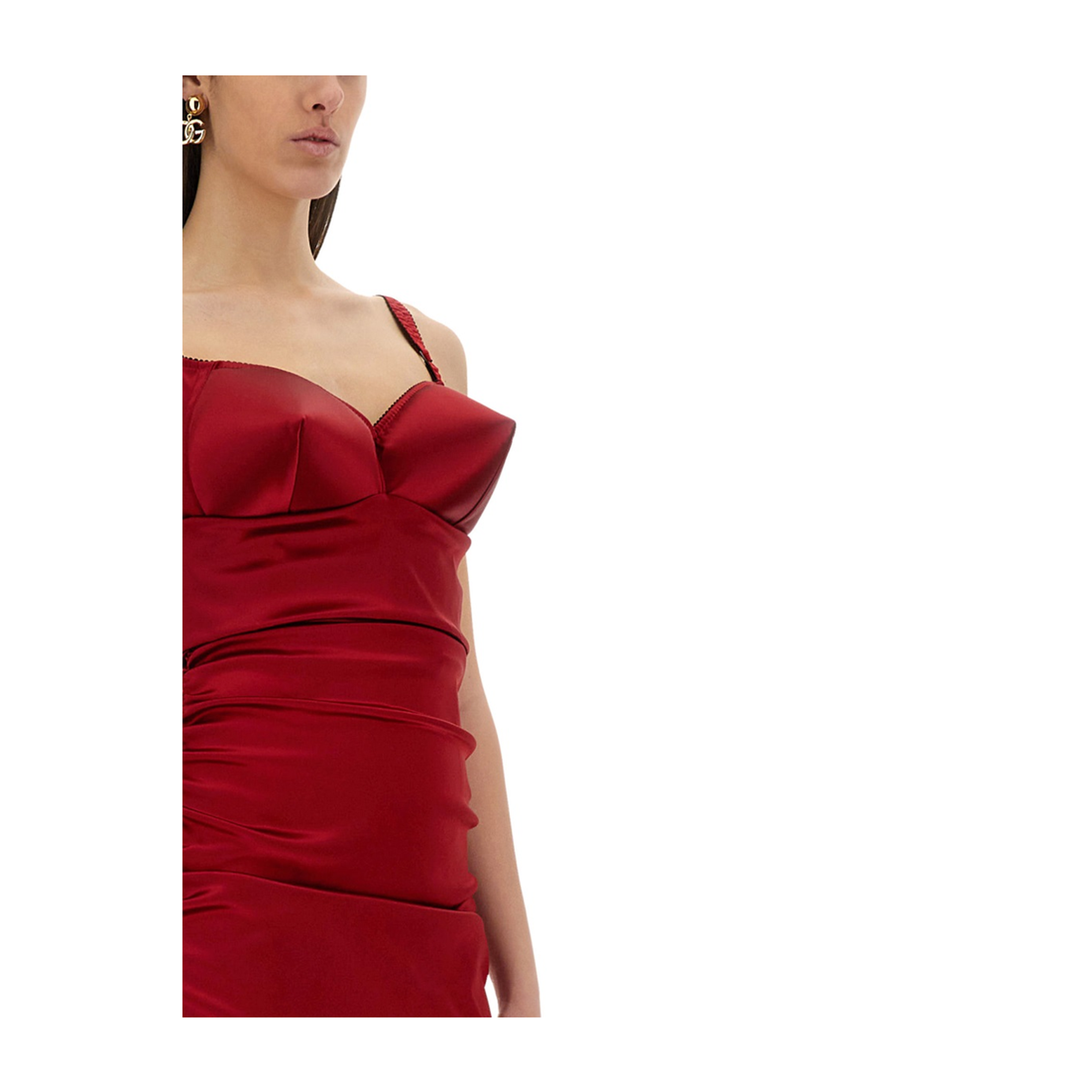 Longuette Dress with Cone Cups