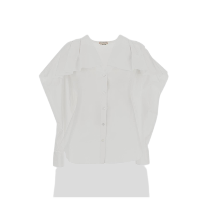 MAYFEYR - Alexander Mcqueen - Cotton Draped Shirt - 769055QAAAD9000