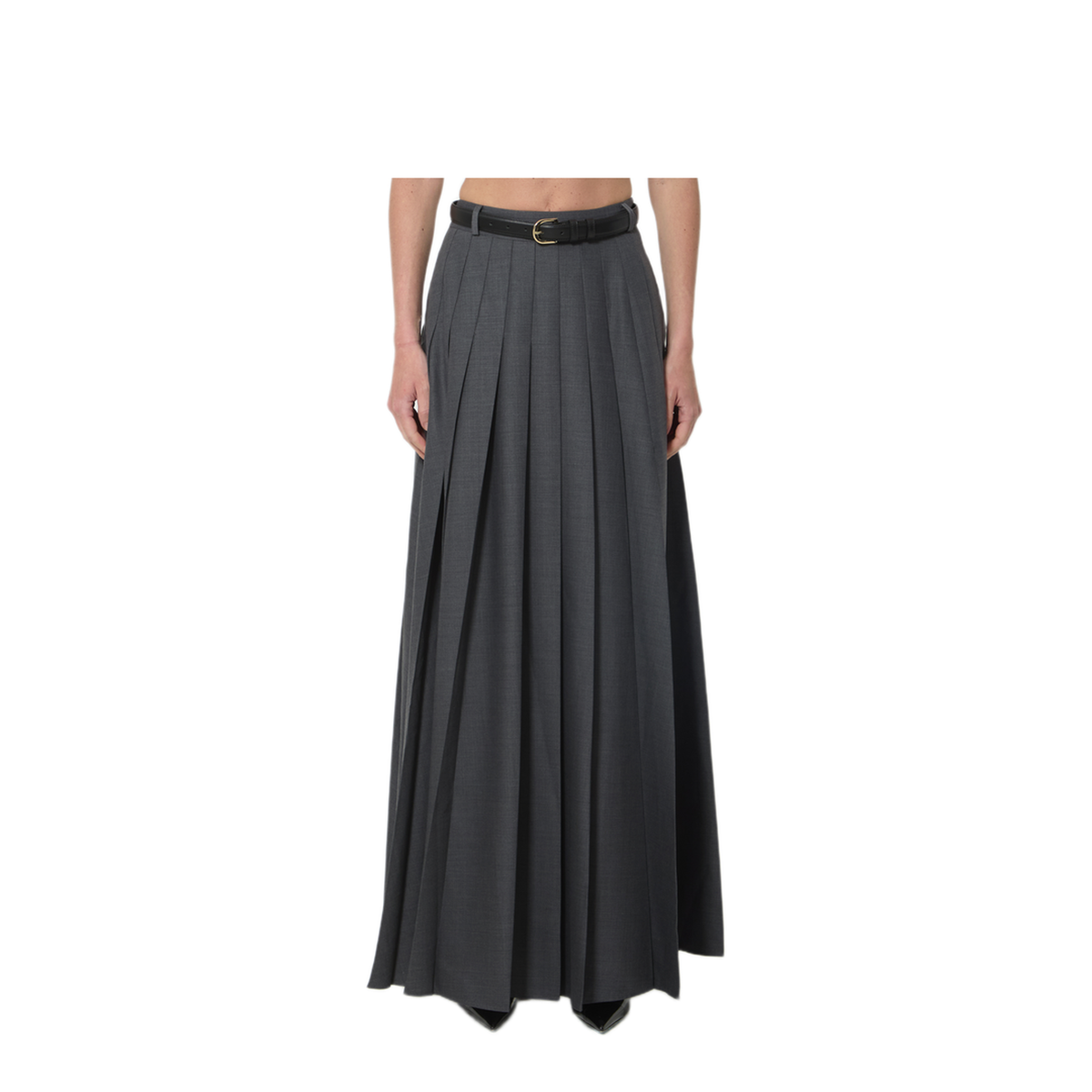 MAYFEYR - Self Portrait - Pleated Maxi Skirt - PF26137XSKGR