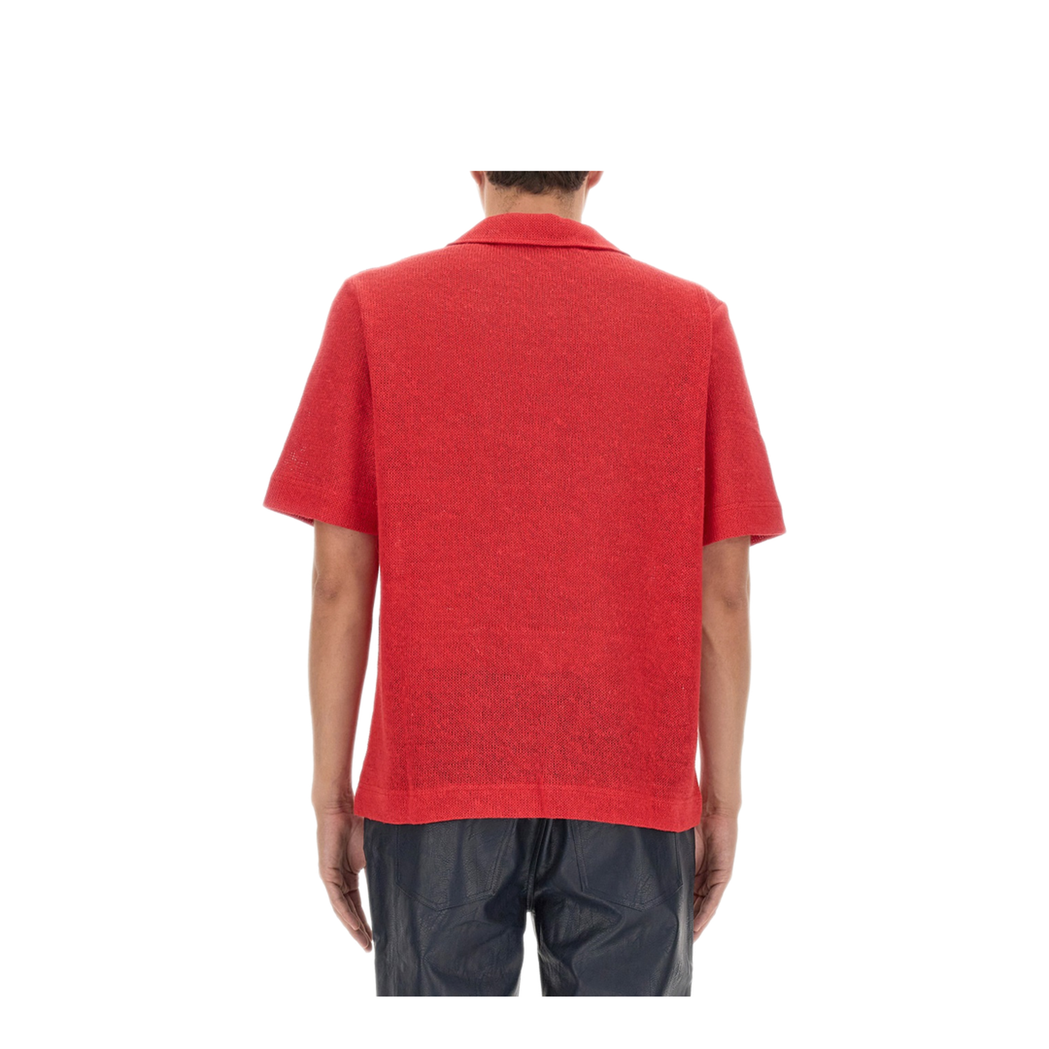 MAYFEYR - Sefr - V Neck T Shirt - PREFW23MATEREDREDLINEN