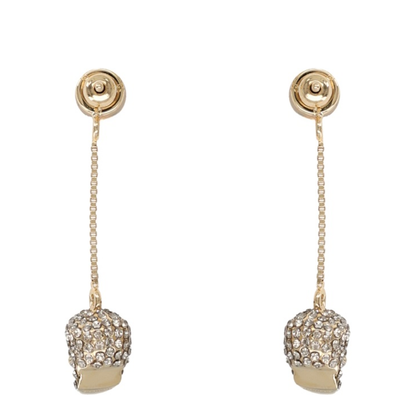 MAYFEYR - Alexander Mcqueen - Pave Skull Chain Earrings In Gold-Finish - 855412J160K2080