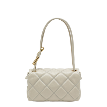 White Quilted Mini Dual Bag