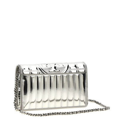 Fleming Metallic Square Quilt Chain Wallet