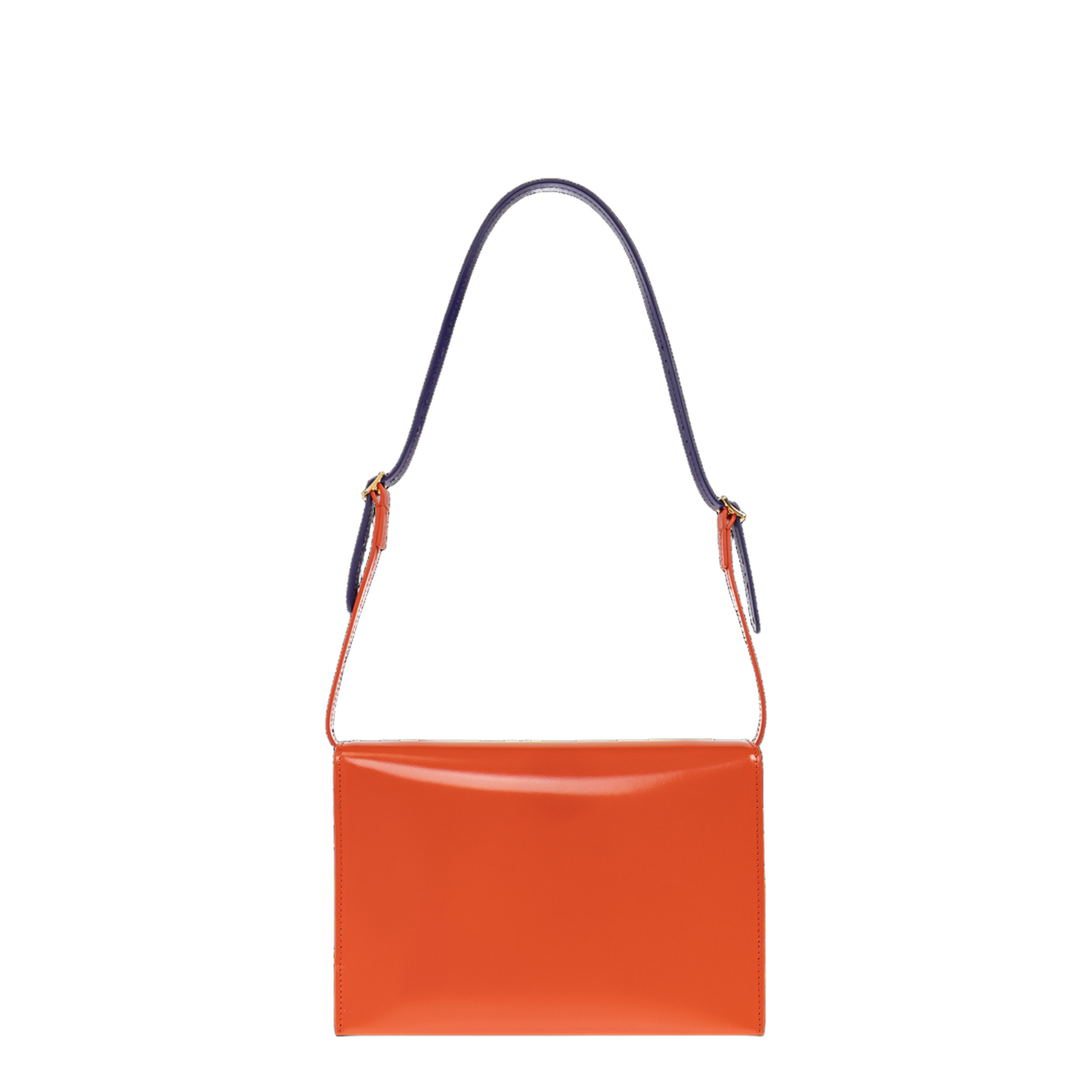 File Small Calfskin Shoulder Bag - Paprika