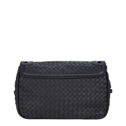 Intrecciato Leather Shoulder Bags - Black