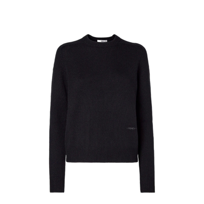 MAYFEYR - Fendi - Cashmere Pullover With Logo Embroidery - FZXF54B1IBF0QA1