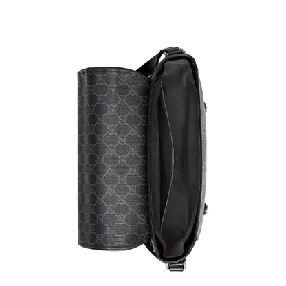 GG Emblem Small Leather Crossbody Bag - Black