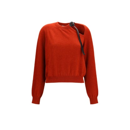 MAYFEYR - Ferragamo - Crewneck Sweater With Cut Out Detail - 796197001