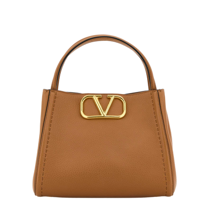 Camel Leather Medium Alltime Handbag