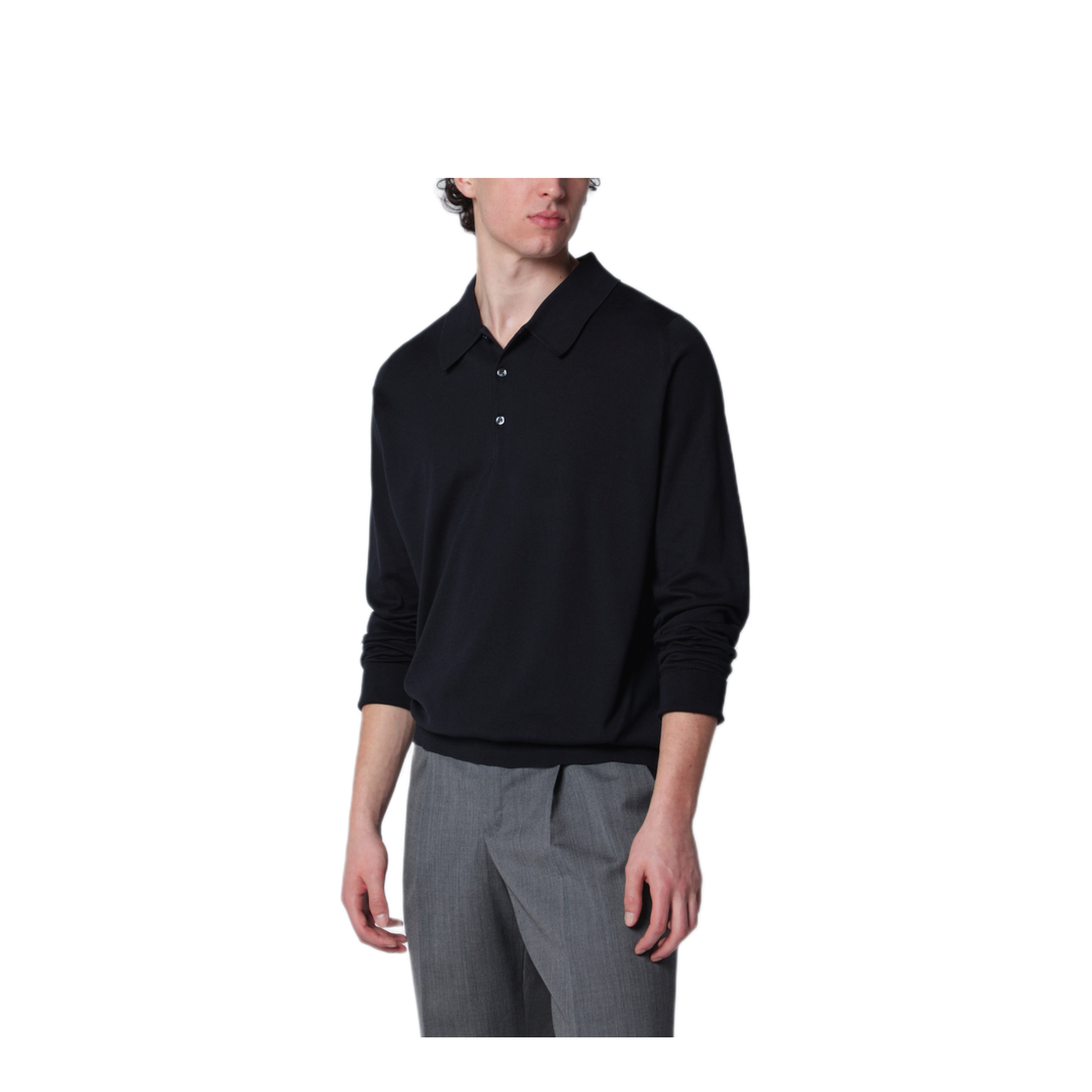 MAYFEYR - John Smedley - Navy Blue Finchley Polo In Cotton - FINCHLEYCONA