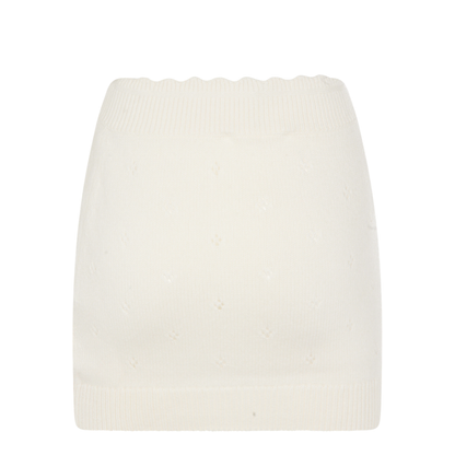 Openwork Wool and Cashmere Miniskirt