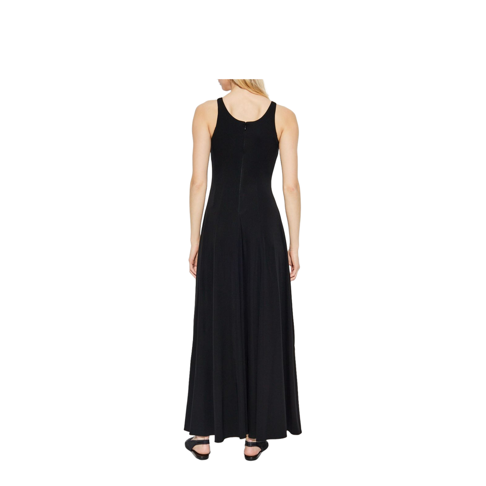 Interlock Jersey Long Dress with Twist Detail