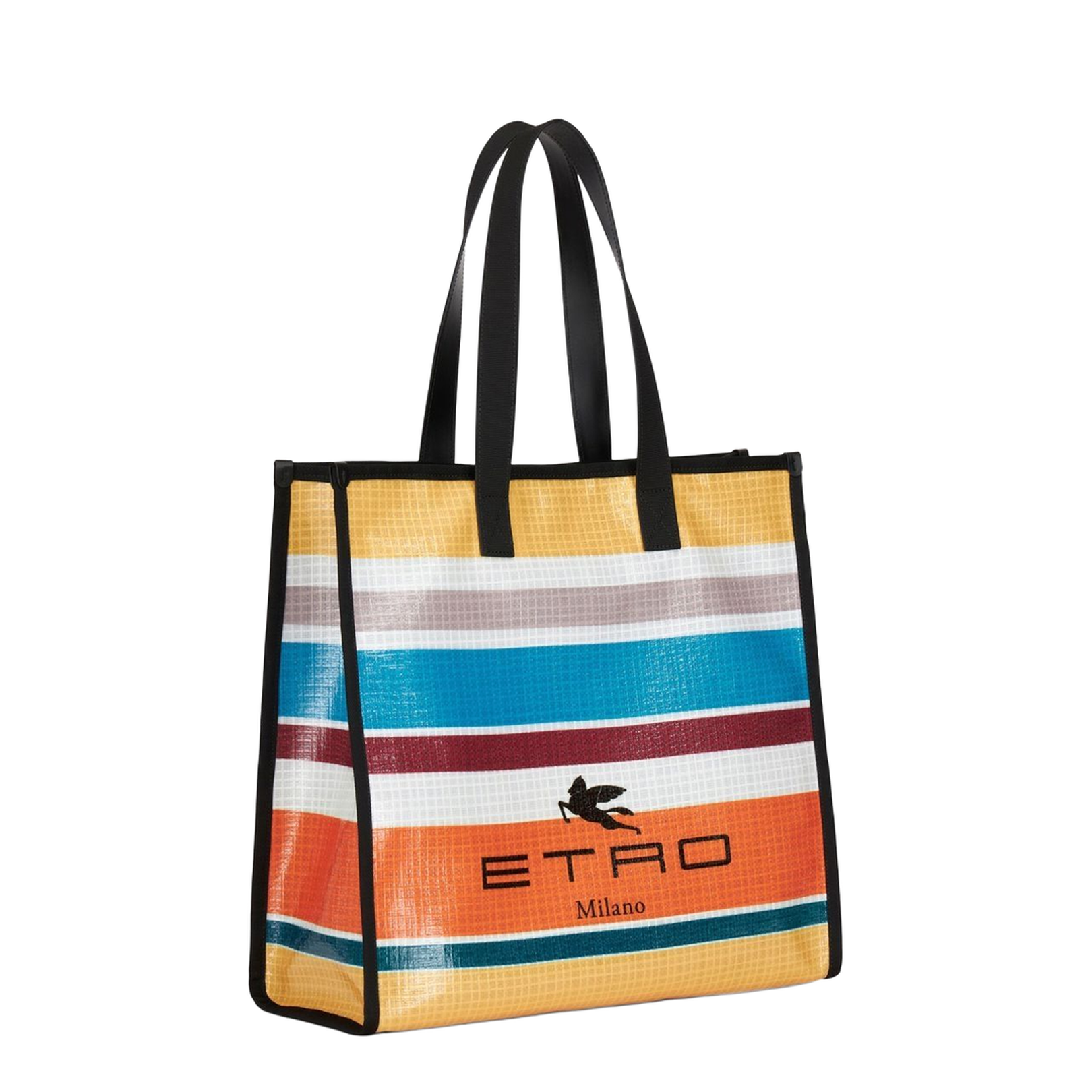 Multi-Color Stripe-Print Tote Bag