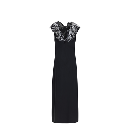 MAYFEYR - Ferragamo - Silk Dress With Lace - 785506001