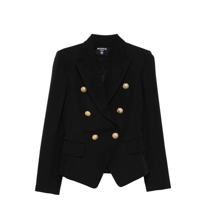MAYFEYR - Balmain - Double-Breasted Wool Fitted Jacket - FF1SI505WC09