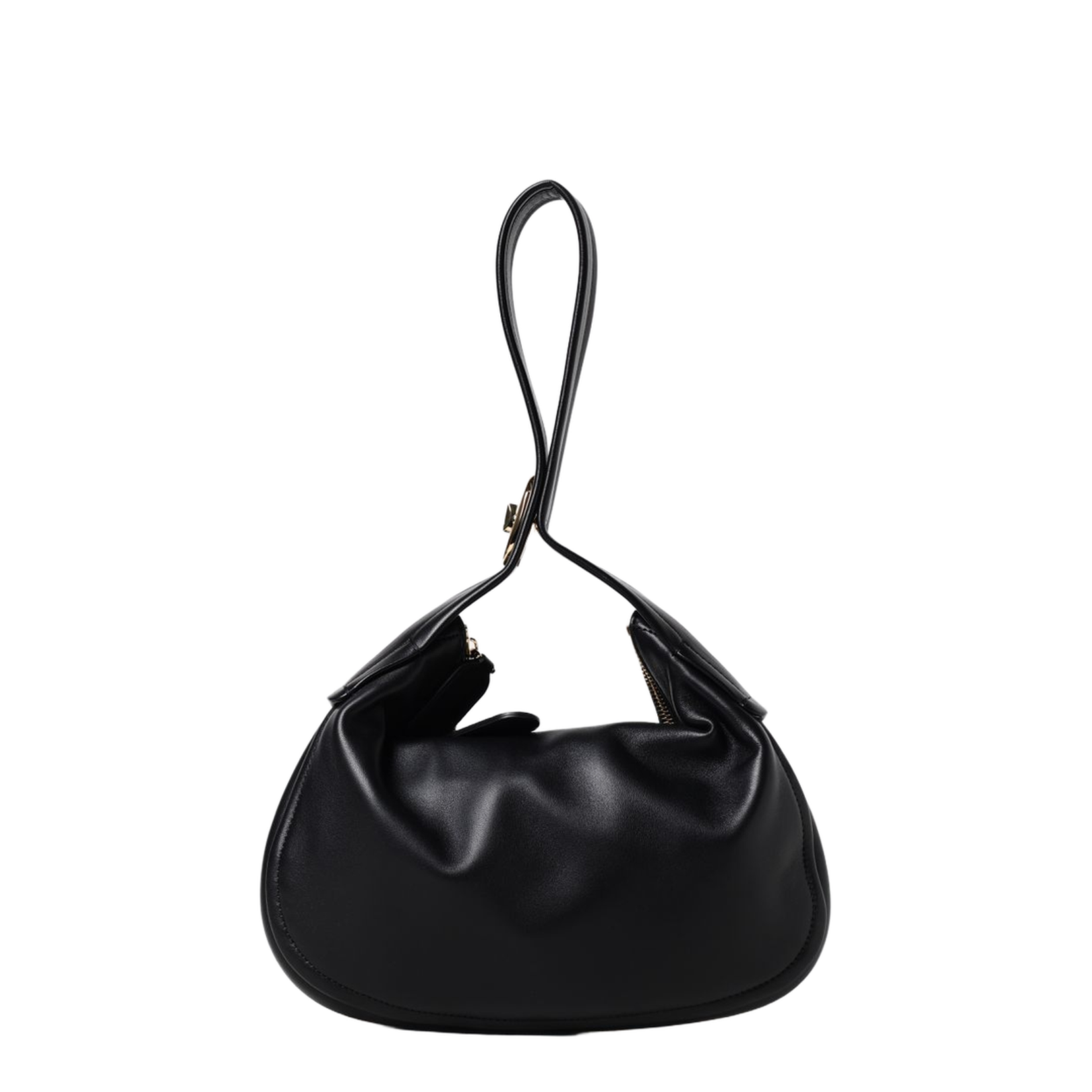 Black nappa leather small Go-Hobo shoulder bag
