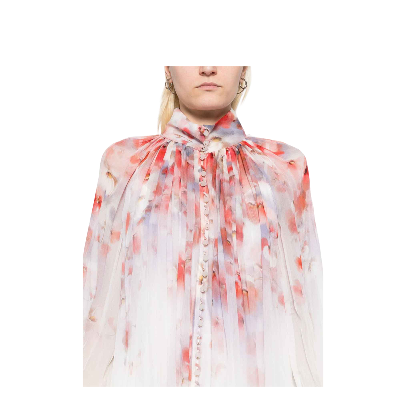 Crush Blouse With Floral Print