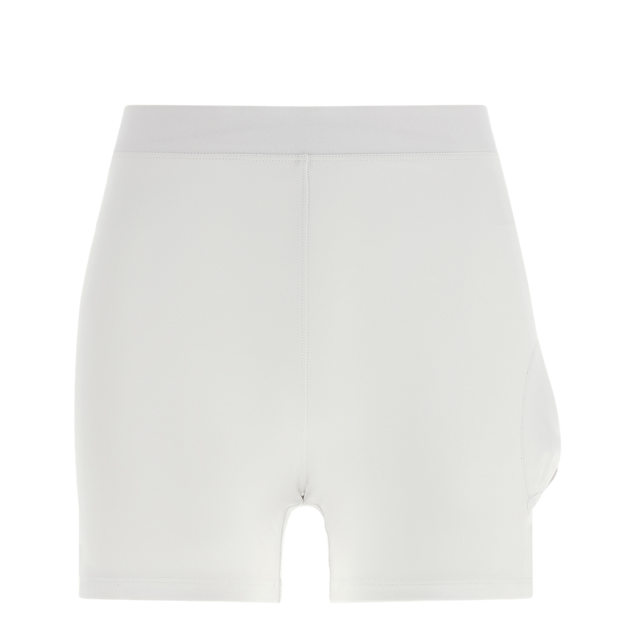 White Minidress With Classic Collar And Shorts In Cotton