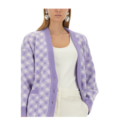 MAYFEYR - Alessandra Rich - V Neck Cardigan - FAB3235K38371630