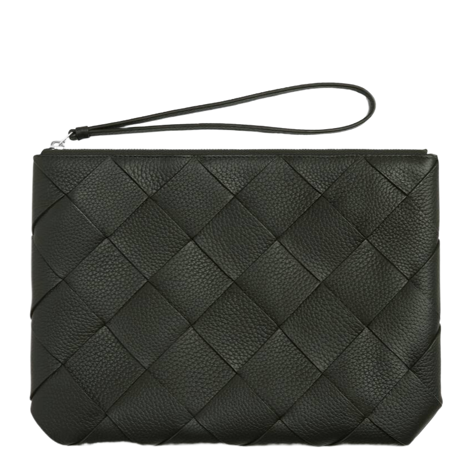 Diago Large Leather Pouch - Dark green