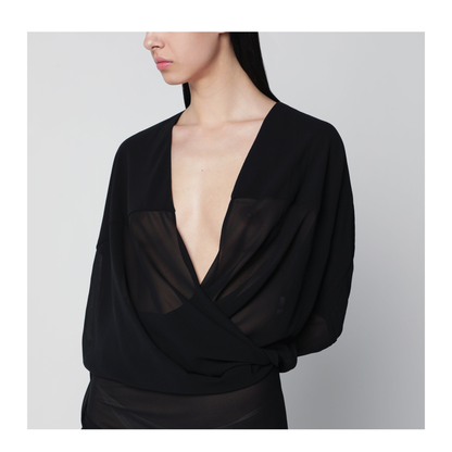 MAYFEYR - Entire Studios - Long Semi Sheer Black Dress - ESSS26DR02016PL0015