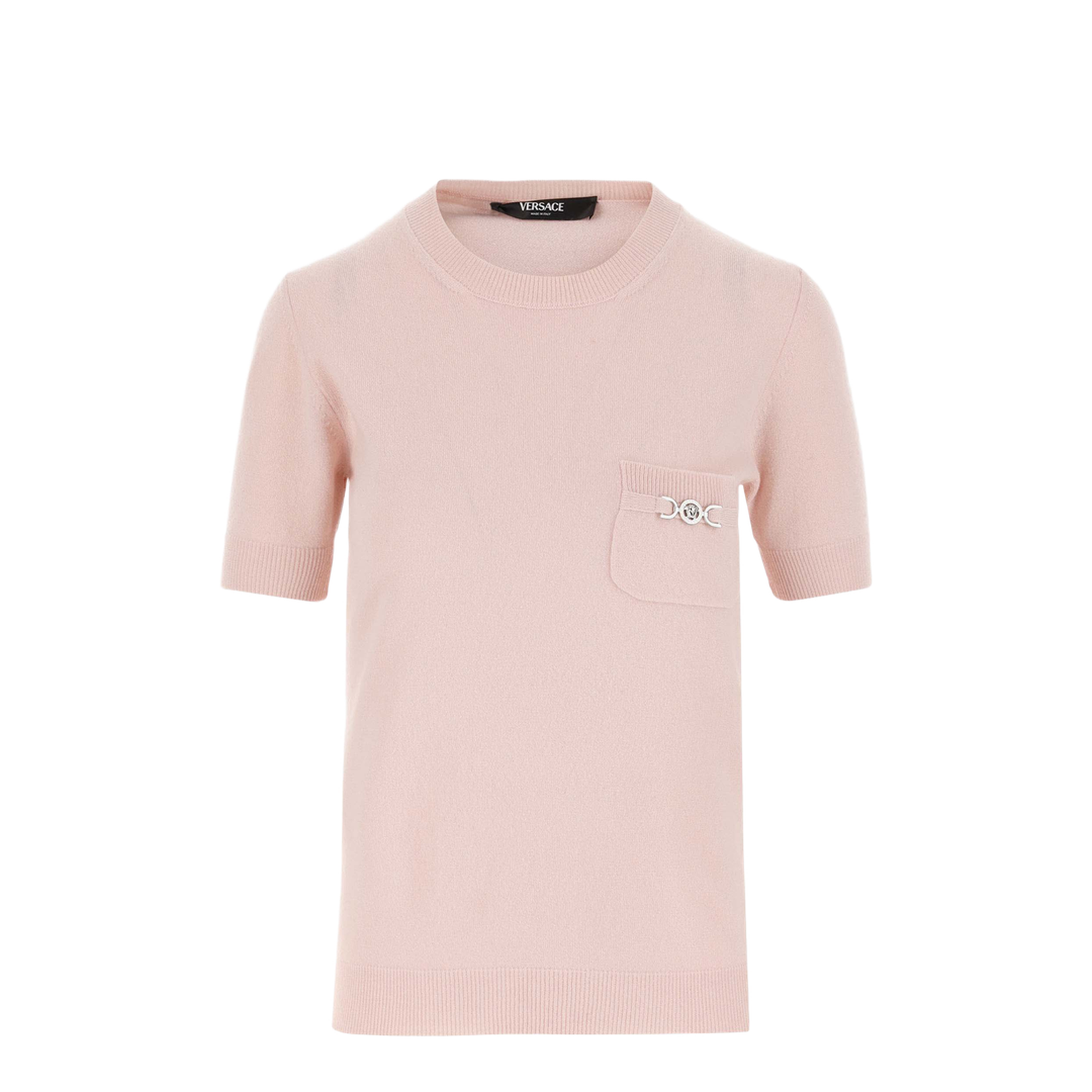Virgin Wool & Cashmere Sweater with Medusa Detail