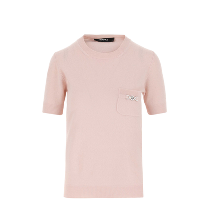 Virgin Wool & Cashmere Sweater with Medusa Detail