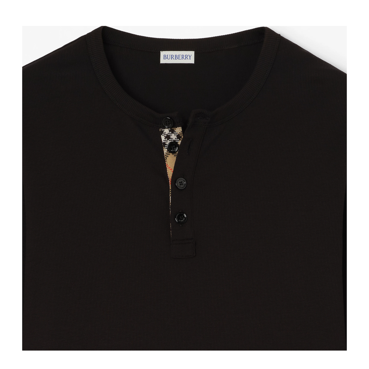 Black Stretch Cotton T Shirt