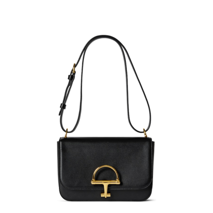 Siena Small Shoulder Bag in Black Leather