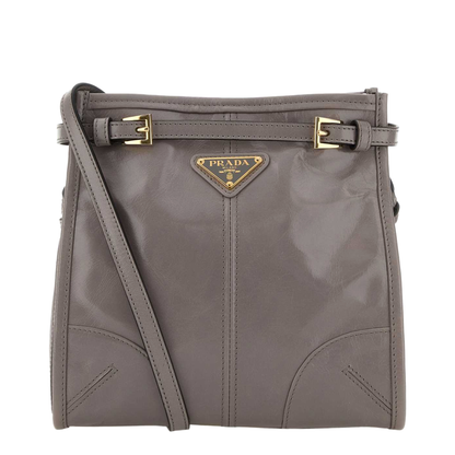 MAYFEYR - Prada - Dove Grey Leather Mini Crossbody Bag - 1BH2292CYRF03SF