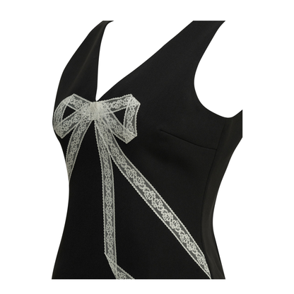 MAYFEYR - Self Portrait - Short Sheath Dress With Bow - PF26004SBBLACK