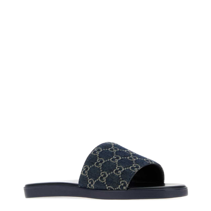 MAYFEYR - Gucci - Fabric Slippers Gg Denim - 871685FAF4Y4740