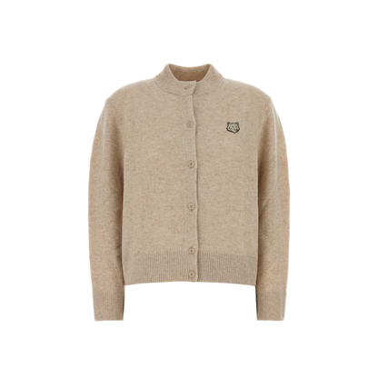 MAYFEYR - Maison Kitsuné - Fox Head Lambswool High Neck Cardigan - MRWKC01KT10060548