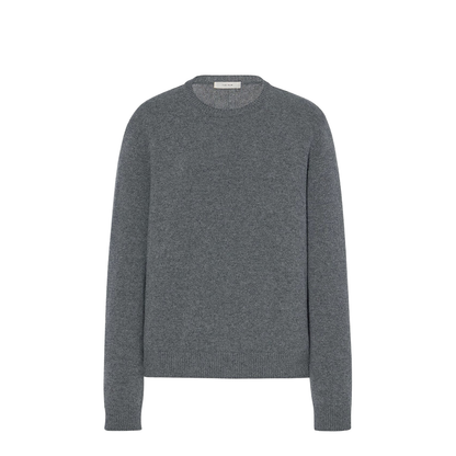 Medium Grey Cashmere Crew Neck Sweater