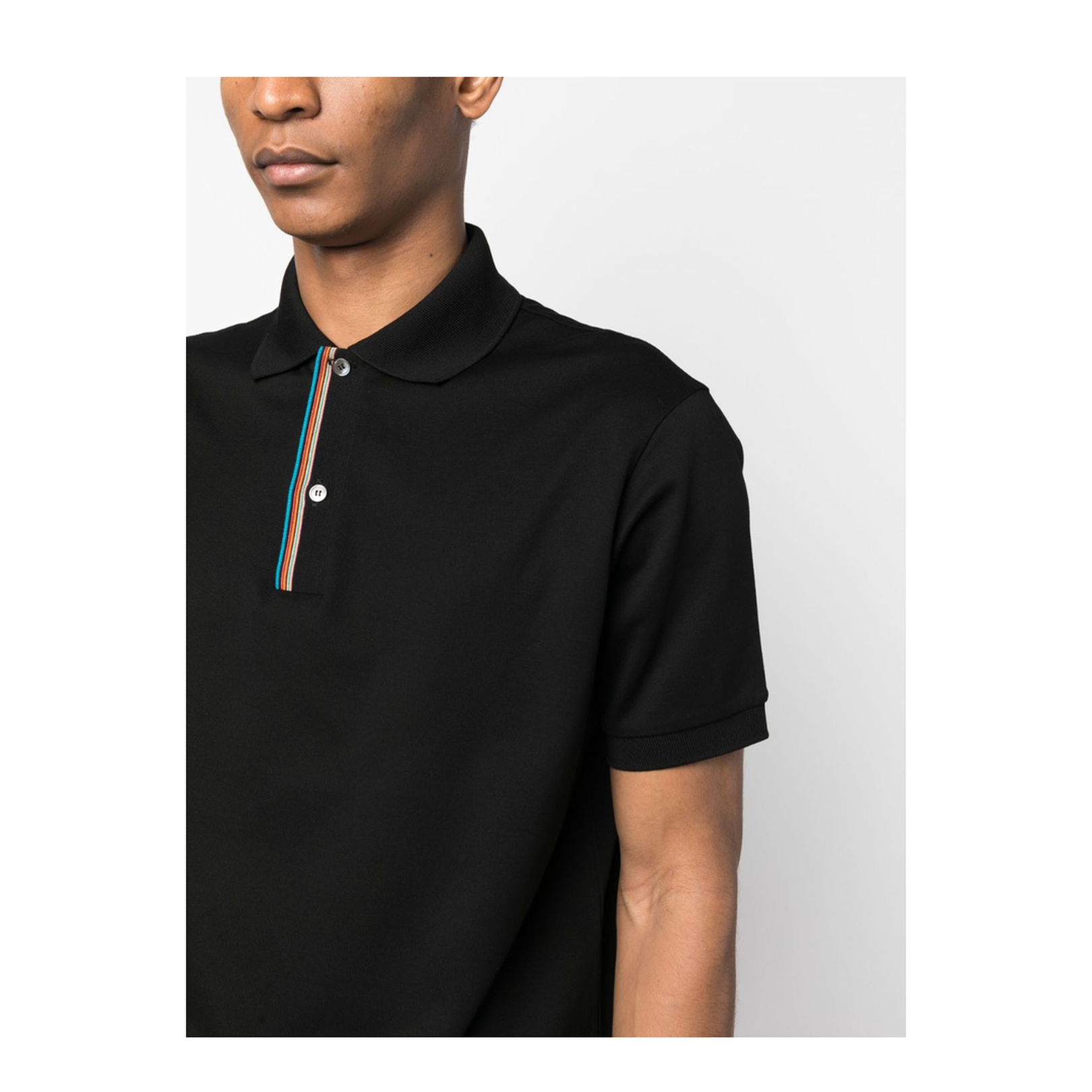 Black Cotton Polo Shirt
