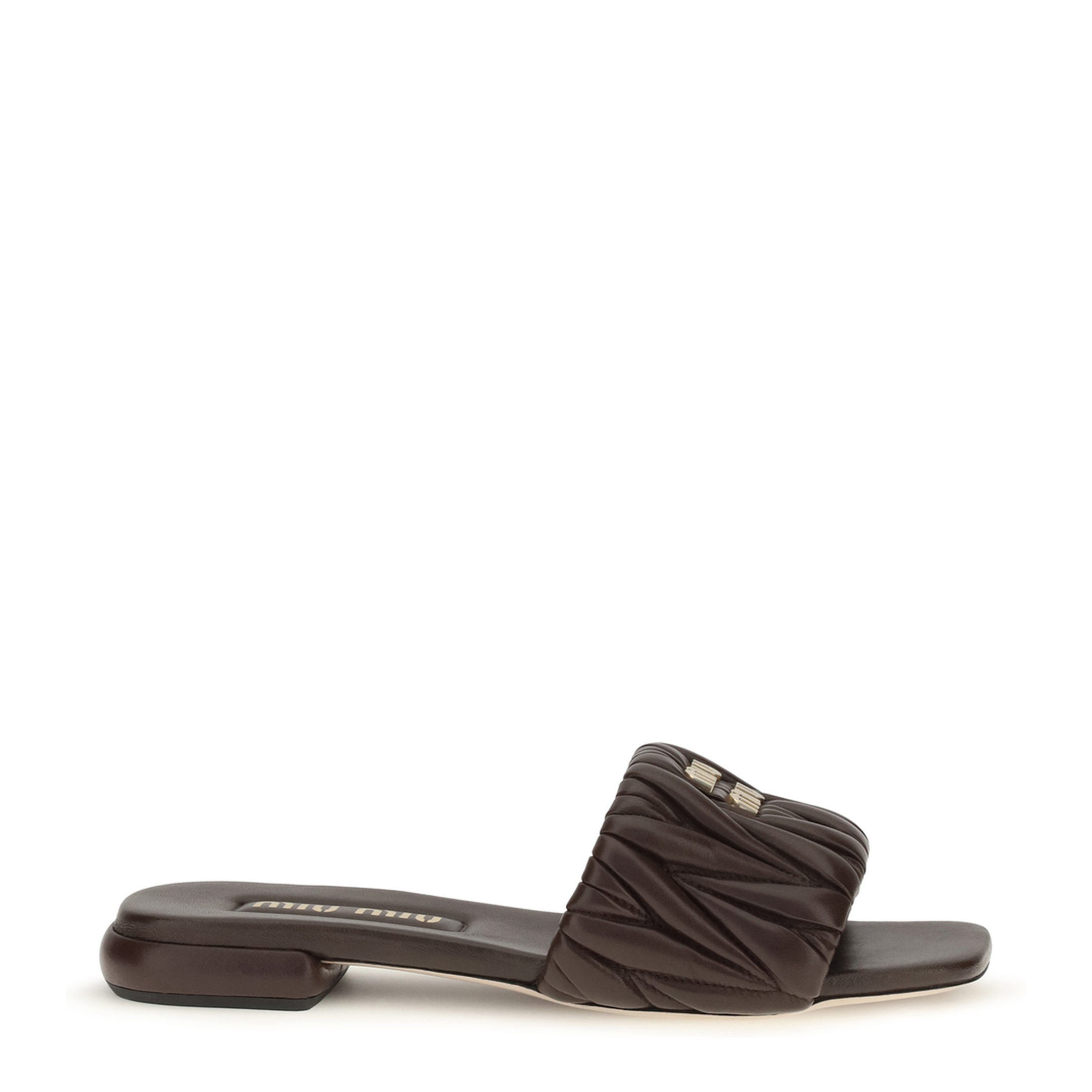 MAYFEYR - Miu Miu - Matelassé Nappa Leather Sandals - 5XX605F01088T