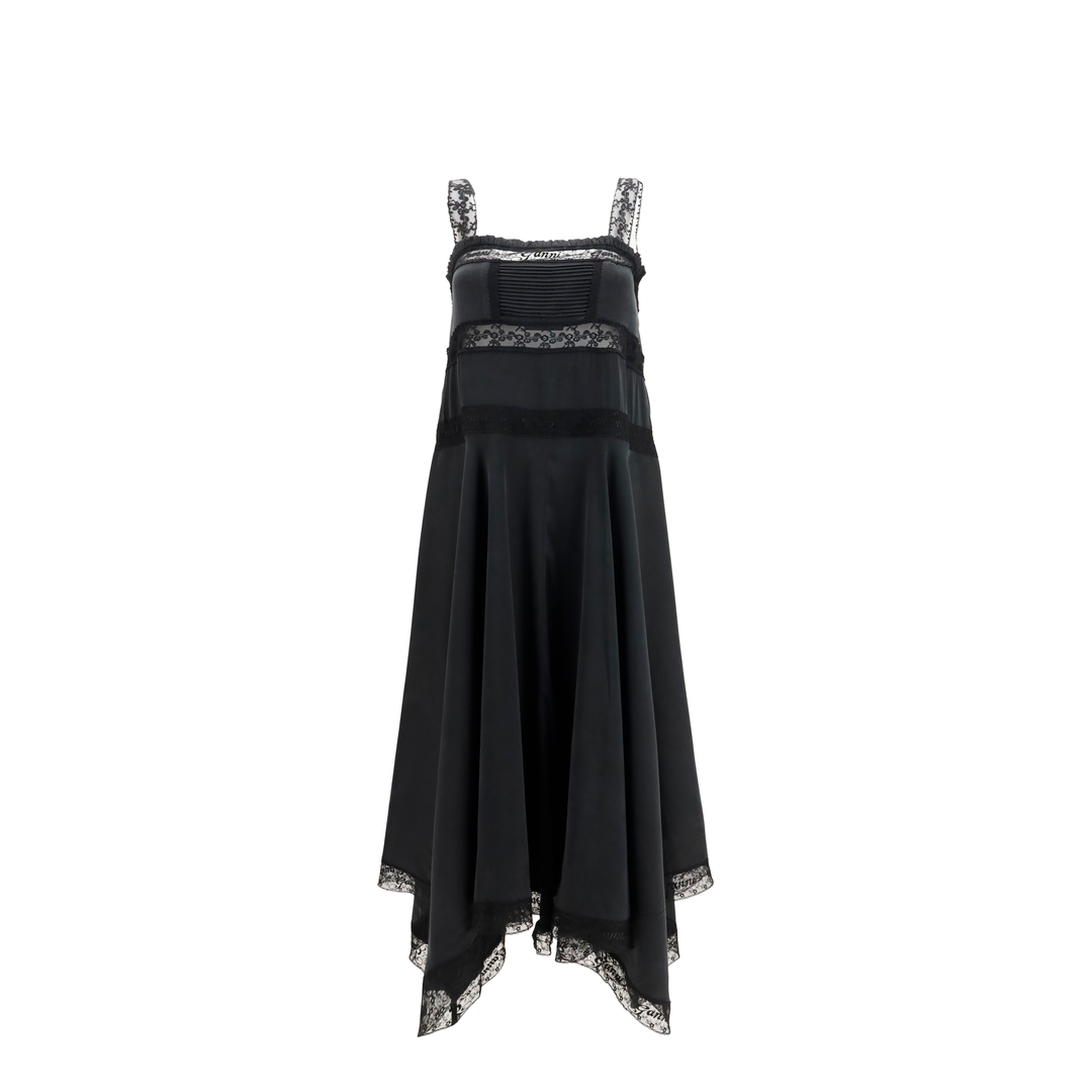 Silk Maxi Dress With Lace Details