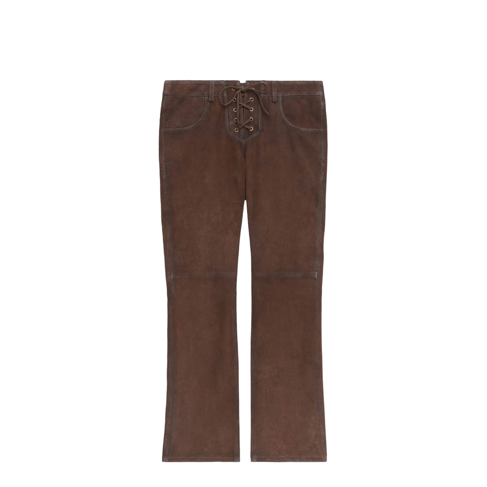 Vanel Suede Leather Trousers